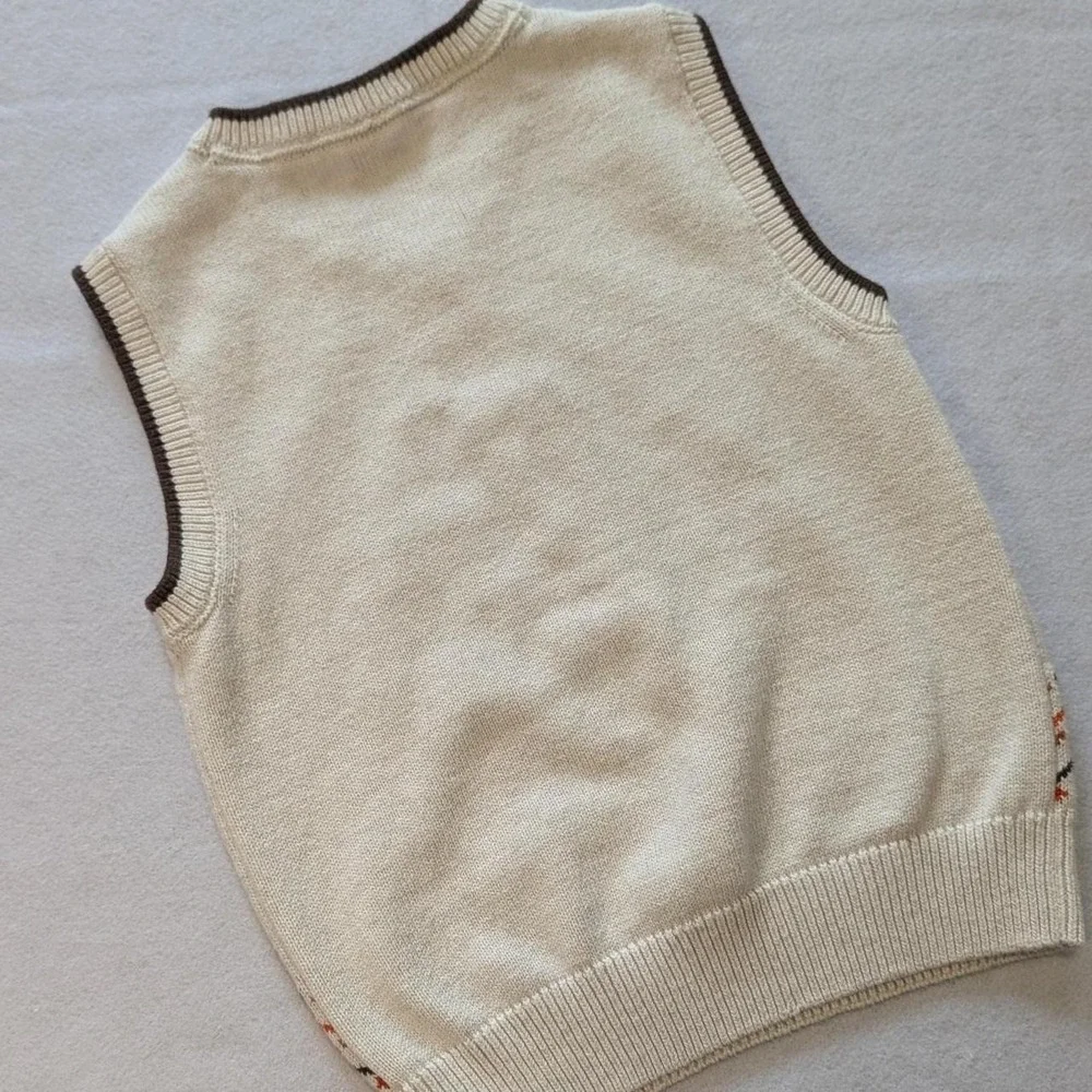 Gymboree Holiday Thanksgiving Turkey Sweater Vest Kids Boys Size 6